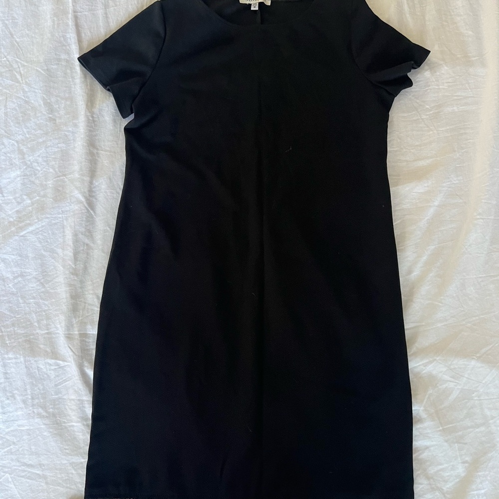 Chic Black Mini Dress with fringe hem
